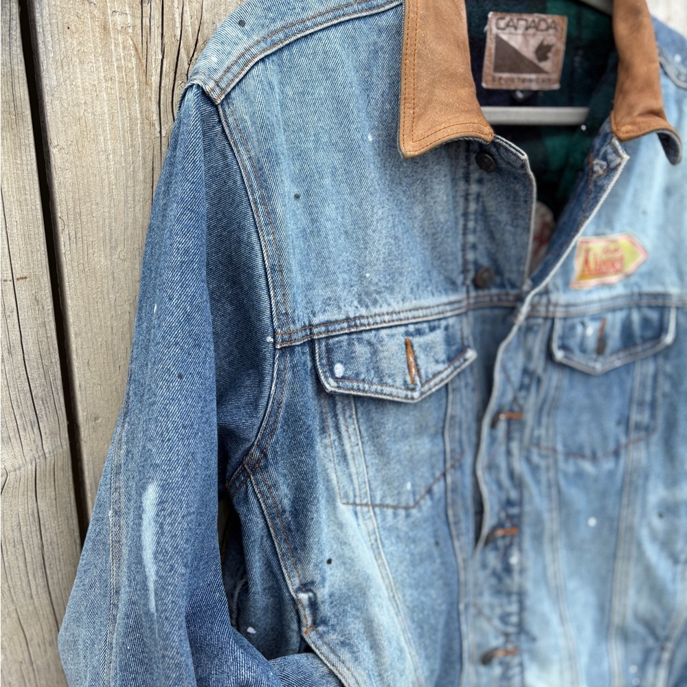 Vintage Canada Sportswear Denim Jacket – Distressed vibes Sz M - Picture 6 of 14